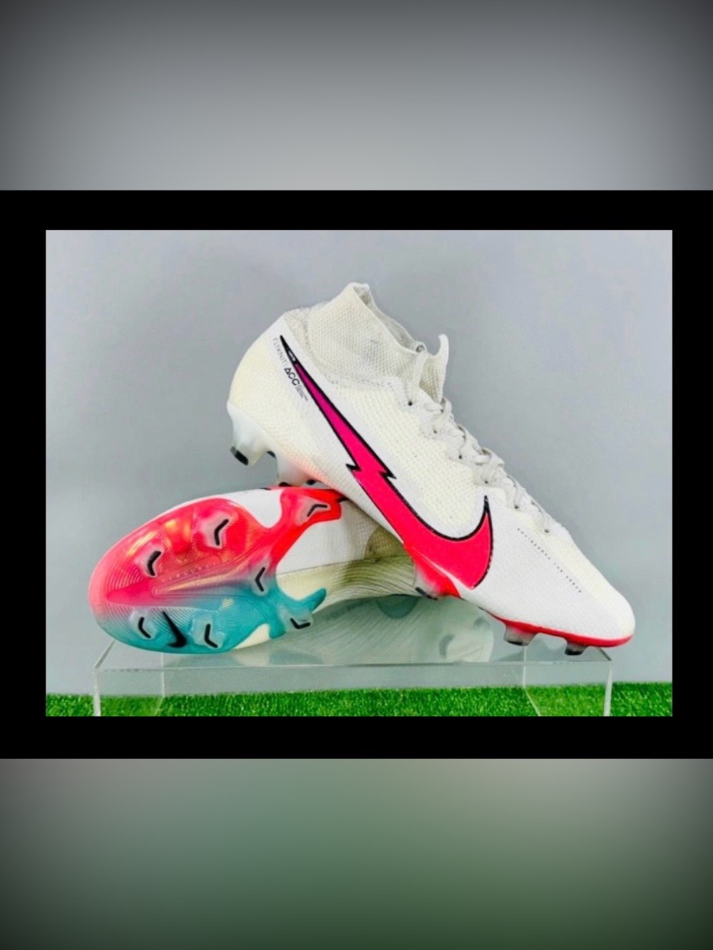 Nike Mercurial Superfly 7 Elite FG Flash Crimson Jade AQ4164-163 Cleats-Mens 8.5